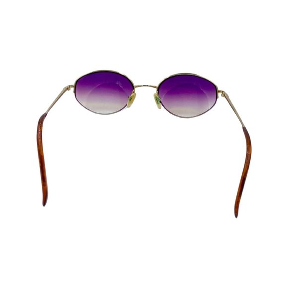 80\'s 90\'s Small CHRISTIAN DIOR Sunglasses Eyewear Gold Metal Frames Purple Lens main image 4